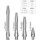 BULL'S Simplex Aluminium Shaft - extra short Silber