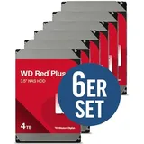 Western Digital WD Red Plus 6er Set WD40EFPX - 4 TB 5400 rpm 256 MB 3,5 Zoll SATA 6 Gbit/s CMR