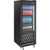 GastroHero Getränkekühlschrank GKS-230 I 230 L Getränkekühlschrank mit Glastür & LED I Flaschenkühlschrank abschließbar I Bierkühlschrank 0 bis +8 °C