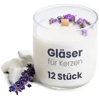 Konzept Teelichtgläser 7x8cm, 12 Stück kleine Kerzengläser für DIY