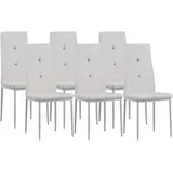 Albatros Esszimmerstuhl Diamond Kunstleder weiß 6er Set