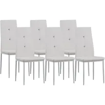Albatros Esszimmerstuhl Diamond Kunstleder weiß 6er Set