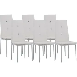 Albatros Esszimmerstuhl Diamond Kunstleder weiß 6er Set