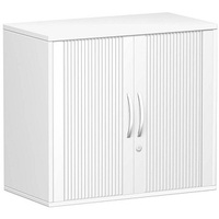 geramöbel Flex Rollladenschrank weiß, silber 1 Fachboden 80,0 x 42,5 x 72,0 cm