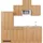 Flex-Well Küchenzeile Nano E-Geräte 210 cm buche nachbildung