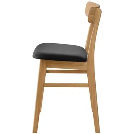 Hammel Furniture Esszimmerstuhl Mosbøl Leder schwarz