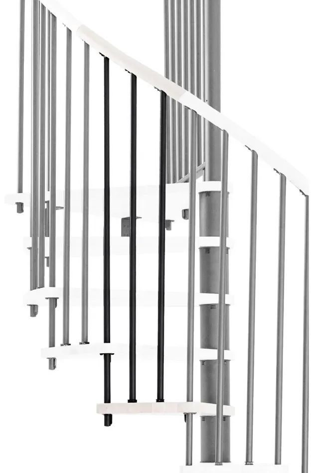 Minka Höhenerweiterung für Spiral Wood, 356 cm, 120 cm,Buche,Schwarz,weiß gebeizt & lackiert
