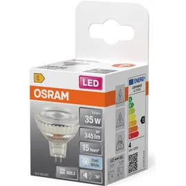Osram LED-Spot Reflektor Star MR16 35,4000 K neutralweiß, 3,4 W, 345 lm, 15.000h, Niedervolt, für Spotbeleuchtung, Vitrinen
