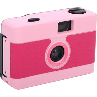 Fydun Wiederverwendbare 35-mm-Filmkamera Im Vintage-Stil mit Integriertem Blitz für Reisefotografie (PINK)