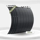 900W Flexibel Solarmodul Solarpanel 4x 225W Monokristallin für Camping Wohnmobil