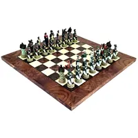 ITALFAMA Napoleon vs Russland Zinn Schachspiel mit 42cm