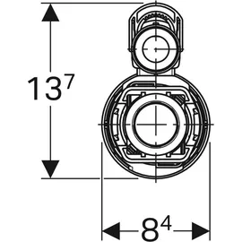 Geberit Typ 380 Füllventil Wasseranschluss seitlich, 3/8", Nippel aus Messing