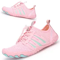 Badeschuhe Wasserschuhe Aquaschuhe Strandschuhe Schnell Trocknend Schwimmschuhe Breathable Barfußschuhe SurfschuheBadesocken für Herren Damen Kinder, st.3 rosa, EU40 - 40 EU