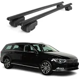 Omac Dachträger Grundtäger für VW Passat B8 Variant 2014-2019 75kg Alu Schwarz 2tlg