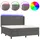 vidaXL Boxspringbett 180 x 200 cm Dunkelgrau