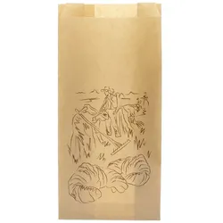 Papiertüten Kraft „Mähen“ 14+7x28cm (1.000 Stück)