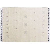 Moderner Teppich Lorry Buff GABBEH Home & Living 230 x 160 cm aus pflanzlicher Wolle in der Farbe Beige. Ideal für Jede Art von Umgebung: Küche, Badezimmer, Wohnzimmer, Schlafzimmer