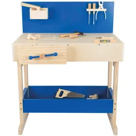 Small Foot Company Kinderwerkbank blau mit Zubehör
