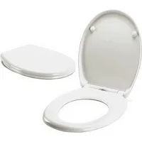 EVendix WC-Sitz Duroplast Toilettendeckel mit Absenkautomatik- Easy Fix Clip