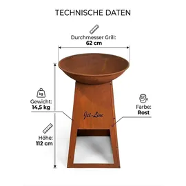 Jet-Line Feuerschale Bahrain Ø 62 cm Rostoptik