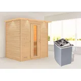 Woodfeeling Karibu Sauna Sonja inkl. 9 kW integr. Steuerung inkl. 8-teiligem gratis Zubehörpaket (Gesamtwert 191,92€)