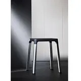 Keuco Axess Hocker 35082170037 Sitzfläche 338mm, Aluminium silber-eloxiert/schwarz