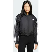 Adidas Essentials 3-Streifen Insulated Crop Bomberjacke SCHWARZ 2XS