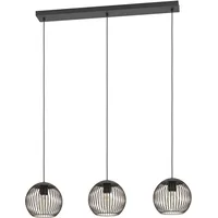 EGLO Almanzora 3-flg. 90 cm rund Kupferfarben Schwarz Metall