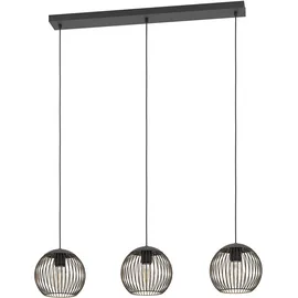 EGLO Almanzora 3-flg. 90 cm rund Kupferfarben Schwarz Metall