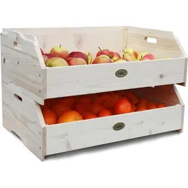 HABAU Stapelkiste Maxi 59 x 38 x 18 cm 18-tlg. natur