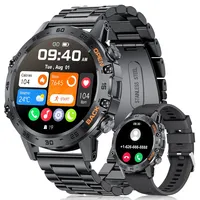 LIGE Smartwatch Herren mit Telefonfunktion, 1,39 Zoll Militär Smart Watch mit 24H Herzfrequenz, Blutdruck, Schlafdauer, 100+ Sportmodi Fitnessuhr, 300+ Zifferblätter, IP67 Wasserfest, Schwarz