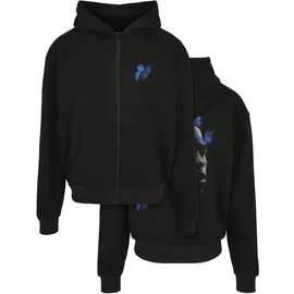 Upscale by Mister Tee Le Papillon Heavy Oversize Reißverschlusspullover Black M