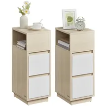 VASAGLE Nachtschrank 2er Set 2 x 40 x 50 cm Beige