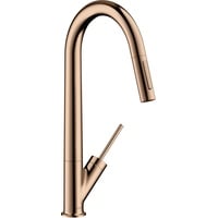 Hansgrohe Axor Starck Einhebel-Küchenmischer mit Ausziehbrause polished red gold