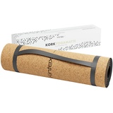 KinteX Kork Yogamatte mit Tragegurt, 183 cm x 61 cm, Gymnastikmatte, Pilates, Fitness, rutschfest und flexibel, 4 mm Dicke