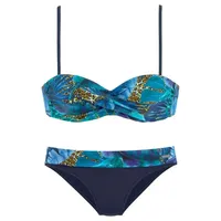 LASCANA Bügel-Bandeau-Bikini Damen Blau 40 Cup E