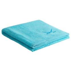 Sansibar Sylt Duschtuch Sansibar Sylt Badetuch Saunatuch Frottier-Serie „Classic“, mit hochwertiger Sansibar Säbel-Stickerei blau