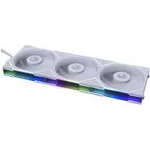 Lian Li UNI FAN TL 120 mm 3x), PC Lüfter, Dreierpack, Inklusive Controller, Standard Blade, Daisy-Chaining, Fluid Dynamic Bearing, 120mm, Weiß