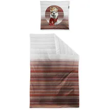 IRISETTE Zobel 8556 rot Biber 140 x 200 cm + 70 x 90 cm
