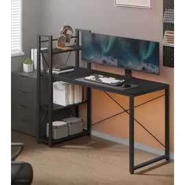 VASAGLE Computertisch, mit Regalböden rechts oder links