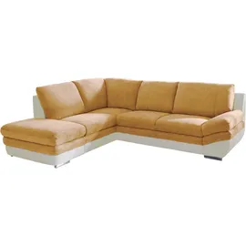 ed exciting design Ecksofa Mikrofaser 2-Sitzer Grau