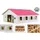 Kids Globe Pferdestall 1:24 mit 7 Boxen, Holz, rosa