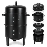 Wolketon Smoker 3 In 1 Bbq Räuchertonne Räucherofen Holzkohlegrill Räuchergrill Grill 80cm Ø 40 Cm Grilltonne