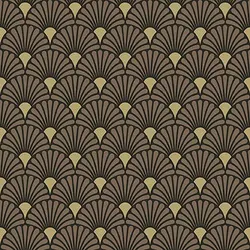 20 Servietten Papier 33x33cm 3-lagig - hochwertige Einweg Papierservietten Art Déco Fächer Muster Partyservietten Retro Stil Silvester Dinner Party