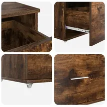 vidaXL Schreibtisch mit Regal Geräucherte Eiche 131,5 x 50 x 106,5 cm