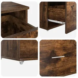 vidaXL Schreibtisch mit Regal Geräucherte Eiche 131,5 x 50 x 106,5 cm