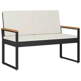 vidaXL Gartenmöbel Set 4-tlg. Schwarz/Cremeweiß