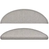 vidaXL 15 Stk. Treppenmatten Taupe 56 x 17 x 3 cm