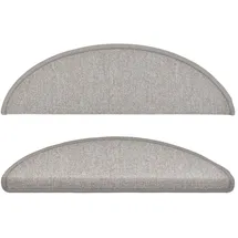 vidaXL 15 Stk. Treppenmatten Taupe 56 x 17 x 3 cm
