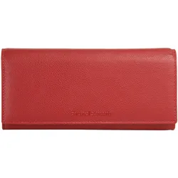 Geldbörse BRUNO BANANI, rot, Leder, leicht glänzend, casual, Kleinlederwaren, echt Leder